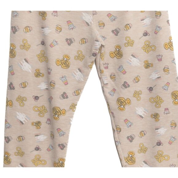 Disney Parks Authentic Size XL Beige Leggings With Cute Cartoon & Sweet Treats - Picture 7 of 8
